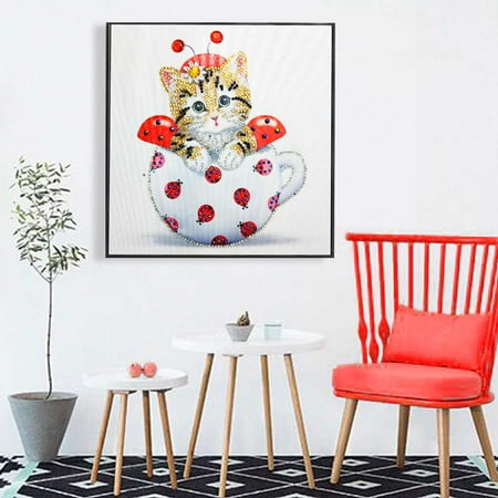 Holiday Embroidery Designs Holiday Clearance 5D Diy Peacock Butterfly Diamond Animal Painting Owl Swan Cat Resin Crystal Embroidery Picture Home Decorative Cross Stitch ()