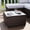 Brown, variant on VENTOPYR Outdoor Coffee Table,Brown PE Wicker & Tempered Glass Top for Patio/Deck