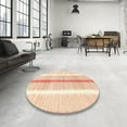 thumbnail image 4 of Ahgly Company Machine Washable Indoor Round Abstract Gold Area Rugs, 6' Round, 4 of 7