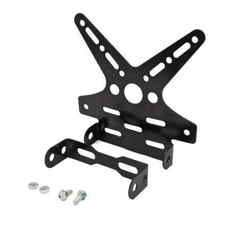Motorcycle Show Plate - Motorcycle Black Swallow Tail Type Adjustable License Plate Bracket Frame Stand