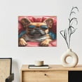 thumbnail image 6 of Zufioo French Bulldog In Sunglasses Print Canvas Decorative Painting with Solid Wood Frame Art Decoration, Suitable for Home and Office Wall Decoration, 6 of 6