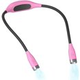 thumbnail image 1 of Lámpara de cuello recargable con luz de libro – Luces de lectura LED con 3 colores, 9 niveles de brillo, brazos de goma suave flexible,(rosa）, 1 of 3
