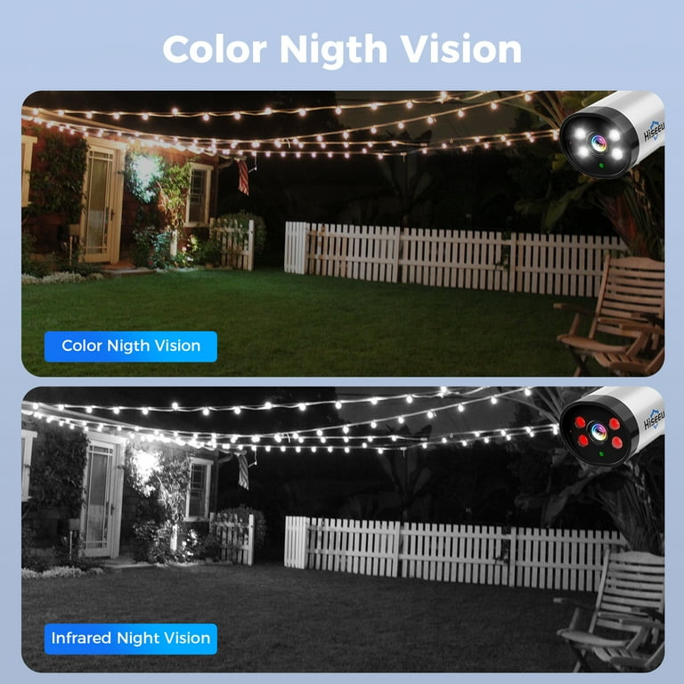 Hiseeu 3MP Outdoor Wireless Security Camera, Waterproof Outdoor Indoor 3.6mm Lens IR Cut Day & Night Vision With Power Adapter, Compatible Hiseeu 8CH Wireless Security Camera System