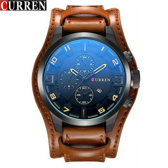 Men's Watches Fashion Luxury Brand CURREN Military Quartz Sports Mens Watch Casual Leather Wristwatches Male Clock Montre Homme