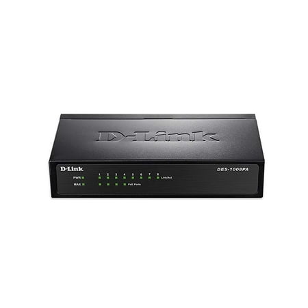 D-Link DES-1008PA 8-Port Fast Ethernet PoE Unmanaged Desktop (Best 8 Port Poe Switch)