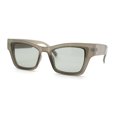 thumbnail image 3 of Women Thick Horn Rim Cat Eye Retro Inset Lens Sunglasses Slate Grey, 3 of 4