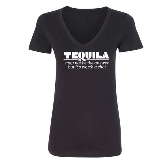 Tequila May Not Be The Answer Womens V-Neck Tee