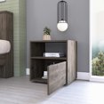 thumbnail image 3 of Modern Nightstand With Dark Brown/black Finish, 19.89''w X 20.55''h 15.4''d, Ample Storage Options In Functional, 3 of 3
