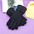 thumbnail image 2 of SUXIAN Kids Ski Gloves Thermal Insulated Warm Windproof Soft Comfortable Winter Mittens for Cold Weather Outdoor Skiing Biking Youth Ski Gloves Black 3-7 Years, 2 of 4