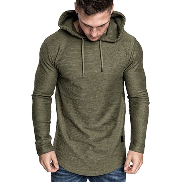 Sonducket Sudadera con capucha de algodón para hombre Sudadera con capucha absorbente de sudor Sudadera con capucha de algodón Sudadera con capucha de Sudaderas y sudaderas con capucha XXL,Verde Sonducket AP000756-19