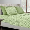 thumbnail image 3 of Lux Decor Collection 16 Inches Deep Pocket Bedding Sheets & Pillowcases (Queen, Paisley Sage), 3 of 5