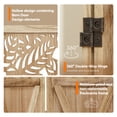 thumbnail image 6 of Jostyle 6 Panel Solid Wood Room Divider Privacy Screen - Freestanding Folding Partition with Barn Door Openwork Design, Paulownia Wood Frame Natural, No Assembly for Living Room, Bedroom, Office, 6 of 10
