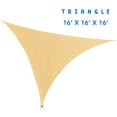 thumbnail image 2 of Triangle Sun Shade Sail (16x16x16') for UV Ray Cover (Desert Sand Yellow), 2 of 8