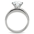 thumbnail image 3 of Plain 316L Stainless Steel 1.28ct Solitaire Created Diamond Women Bridal Engagement Ring, 3 of 7