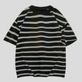thumbnail image 2 of Ashirexll T Shirts for Man, Mens Shirts Casual, Summer Plus Size Casual Short Sleeve Round Neck T-shirts Fashion Striped Summer Shirts Tops, 2 of 4