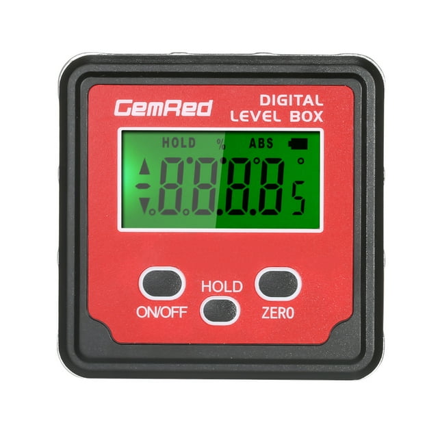 GemRed Niveau Angle Compteur Numérique Angle Compteur Inclinomètre Niveau Base Magnétique