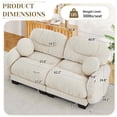 thumbnail image 4 of FFH 82" Modular Sectional Sofa, Chenille 2 Seater Cloud Couch for Living Room, Beige, 4 of 12