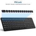 Wireless Keyboard, 2.4G Silent Ergonomic Computer Keyboard, with
