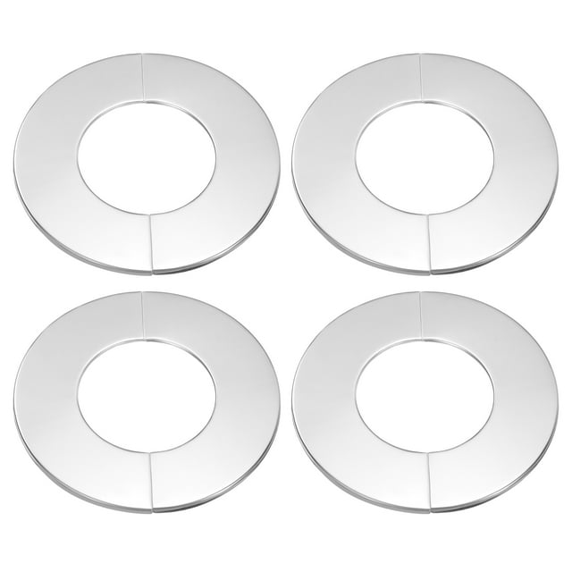 Uxcell 4pcs Wall Split Flange 2.8" Stainless Steel Self Adhesive Wall Hole Cover