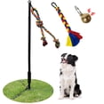 thumbnail image 1 of Juguete para perros SYOOY Outdoor con mástil de 75 a 110 cm, cuerdas de 40 cm y campana, 1 of 7