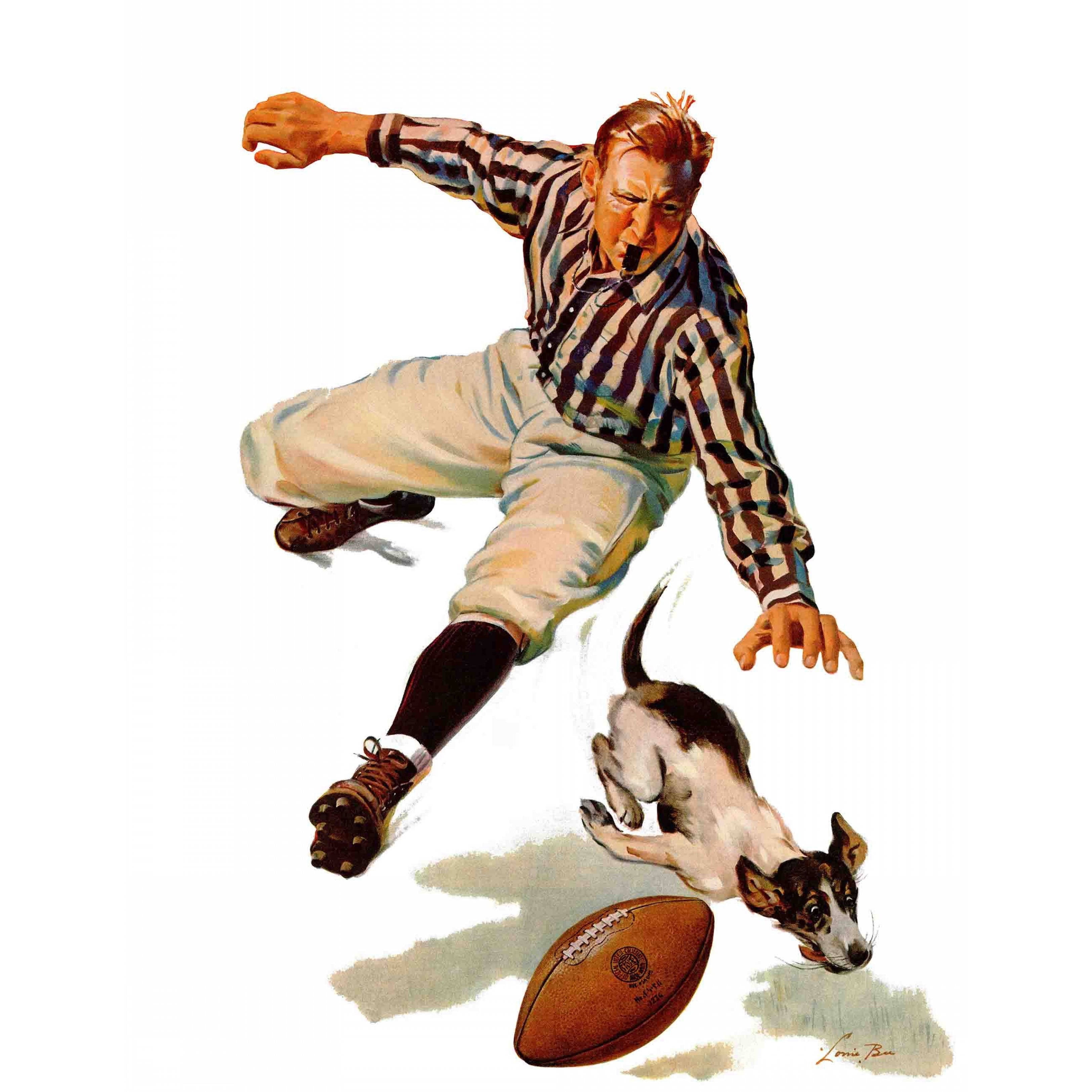 Marmont Hill Dog on the Field by Lonie Bee Painting Print on Canvas