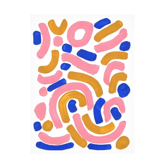 Trademark Fine Art Ejaaz Haniff Pink Wiggle Canvas Wall Art