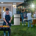 thumbnail image 5 of JIEJIA 3.5 Cu.Ft Small Fridge with Freezer, Small Refrigerator Separate Freezer, 7 Settings Temperature Adjustable, 2 Door Refrigerator for Office, Dorm, Bedroom, Apartment, Silver, 5 of 13