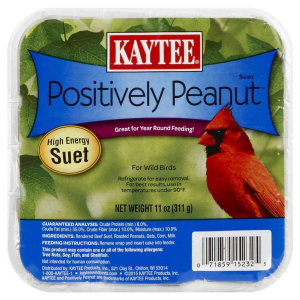 Kaytee Pet Products Bkt51122 Suet Cake Peanut Pet Food, 11Ounce