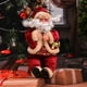 thumbnail image 1 of Xihbxyly Oferta Del Día Liquidación 1 Pieza de Decoración de Franela de Papá Noel para Fiestas Navideñas, Decoración de Mesa, Muñeco Navideño, Decoraciones para Ventanas Del Hogar, 1 of 3