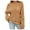Khaki, variant on IROINNID Reduced Womens Sweater Round Neckline Pullover Sweater Solid Color Leisure Mid-Length Long Sleeve Plus Size Tops Sweater Blouse
