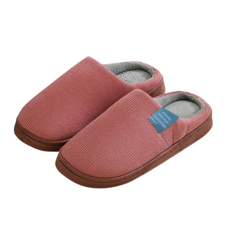 

HGWXX7 Mens Womens Indoor Home Shoes Warm Shoes Soft-soled Cotton Slippers Shoes For Women Hot Pink 38-39