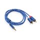 thumbnail image 1 of Puerto de aleación de aluminio Adaptador de 3,5 mm a 2RCA Teléfono a amplificadores Mezclador de audio Subwoofer Cable de audio AUX de cine en casa Inevent PJ7092-04, 1 of 7