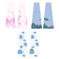 thumbnail image 1 of 3 pares de mangas de ciclismo de verano para mujer con protección solar, de seda de hielo, con estampado de flores y nubes., 1 of 6