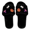 thumbnail image 2 of Taqqpue Halloween Slippers for Women Indoor Fluffy House Slippers Non-slip Fuzzy Flat Slides Perfect Soft Plush Comfy Warm Slip-On Cute Womens Slippers Winter Open Toe Slippers Women, 2 of 8