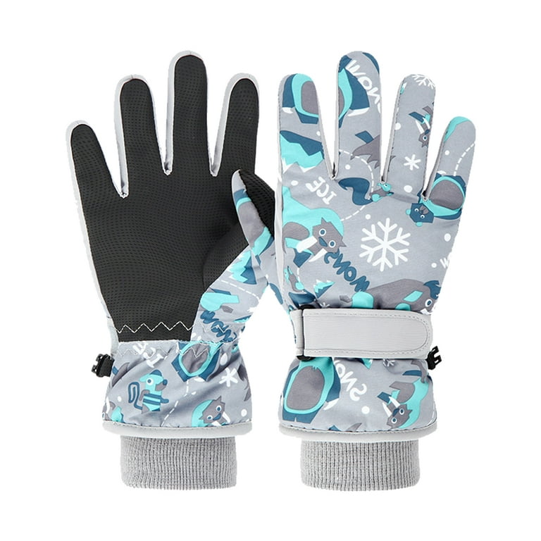 Kids Winter Ski Waterproof Gloves Splash-Proof Warm Soft Gloves For Boy &  Girl 