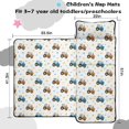 thumbnail image 5 of Tractor and Stars White Pattern Teens Toddler Nap Mat with Pillow, Sleeping Mat Bag for Preschool Daycare 51"x22", 5 of 6