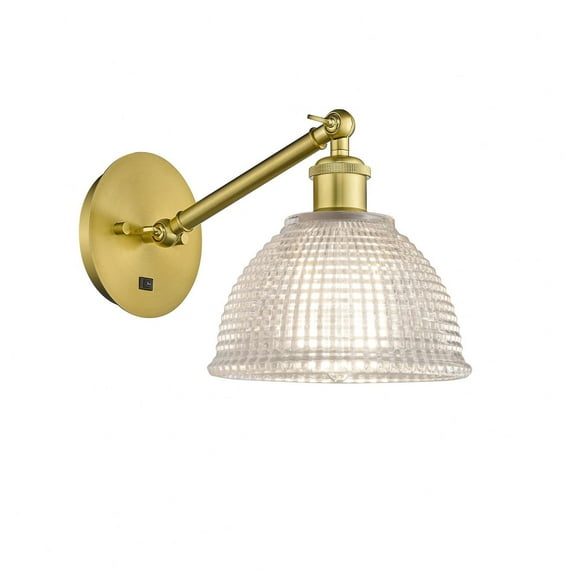 317-1W-SG-G422-LED-Innovations Lighting-Arietta - 1 Light Wall Sconce In Industrial Style-10.38 Inches Tall and 8 Inches Wide Satin Gold Clear