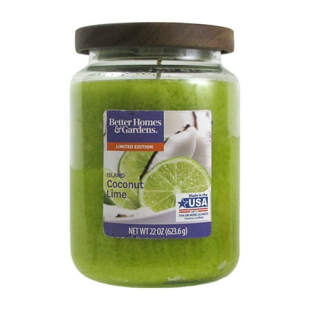 - Better Homes & Gardens Island Coconut Lime 22 oz. Jar Candle