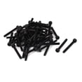 thumbnail image 1 of Tornillos de cabeza hexagonal de acero al carbono M3 x 25 mm, 50 piezas, color negro, 1 of 1