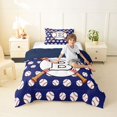 thumbnail image 2 of Erosebridal Personalized Initial B Baseball Print Twin Comforter Sets 3-Piece for Boys Girls,Teens Sport Theme Bedding Set,Navy Blue Reversible,Ultra Soft Home Decor, 2 of 6