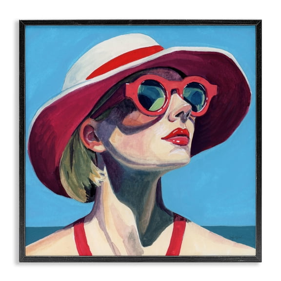Stupell Industries Vacation In Style Black Framed Giclee Art, design by Kate Jarvik Birch