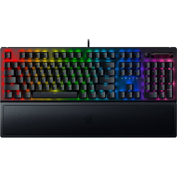 Razer BlackWidow V3 Full Size Mechanical Gaming Keyboard for PC, Chroma RGB, Wrist Rest, Black