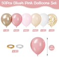 thumbnail image 2 of Set de globos Padeady Blush Pink, 50 unidades, 30 cm, con cinta, 2 of 8
