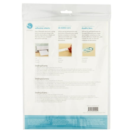 sided adhesive sheets double pkg x11 silhouette