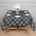 thumbnail image 3 of Gray Black Checkered Pattern Square Tablecloth,Waterproof Square Table Cover,Wipeable Spillproof Washable Table Cover for Home Kitchen Party Decor 60"x60"(152x152cm), 3 of 6
