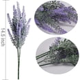 thumbnail image 5 of 8 Pcs Artificial Lavender Flowers, Viworld Plastic Plants Fake Simulation Flower Wedding Indoor Outdoor Bridal Bouquet Home Garden Balcony Patio Planter Filler DIY Arrangement Decoration - Purple, 5 of 7