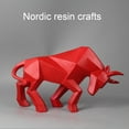 thumbnail image 4 of Xingzhi Exquisite Bull Sculpture Wonderful Gift For Art Lovers Realistic Color red, 4 of 6