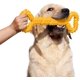 thumbnail image 1 of Juguete para masticar para perros de goma duradera, juguete para cachorros de perro con forma de hueso de 13 pulgadas, diseño convexo, juguete interactivo resistente para perros adecuados para masticar agresivamente por perros pequeños y grandes (amarillo) oso de fresa Electrónica, 1 of 5