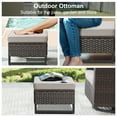 thumbnail image 6 of POCASSY 6PCS Outdoor Furniture Set with Fire Pit Table - All Weather Patio Conversation Set with Brown Wicker Outdoor Swivel Chairs and 41" Propane Firepit Table for Balcony, Porch, Garden - Beige, 6 of 14