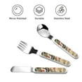 thumbnail image 3 of Saiise Pikmin Print 3 Piece Cutlery Set – Metal, Reusable Children's Knife, Fork & Spoon, Kids-Size, Made from Food-Safe Stainless Steel & ABS Plastic, 3 of 8
